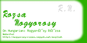 rozsa mogyorosy business card